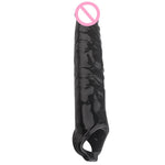28cm Long Large Size Penis Extender Condoms Reusable Penis Sleeve Girth Impotence Dick Enlargement Sex Toys Cock Ring For Men - sextoysok
