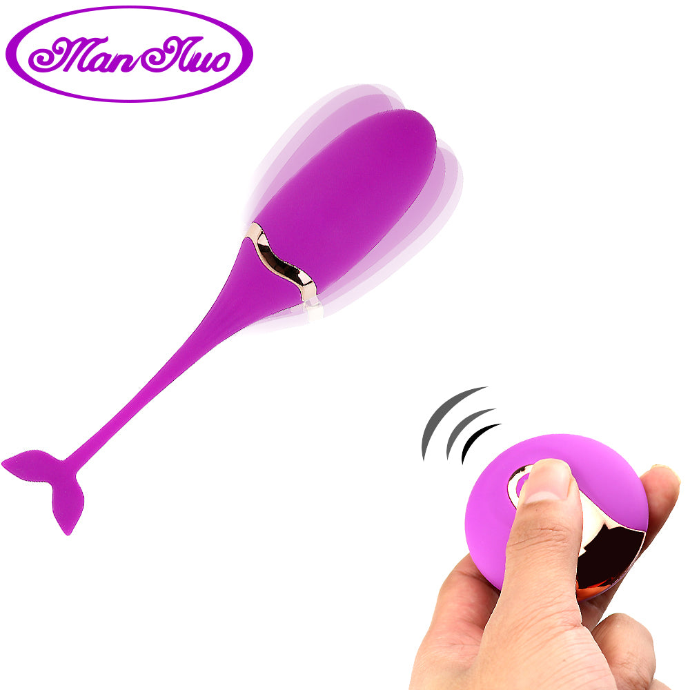 Man nuo Vibrating Egg Remote Control Vibrators Sex Toys for Women Exercise Vaginal Kegel Ball G-spot Massage USB Rechargeable - sextoysok