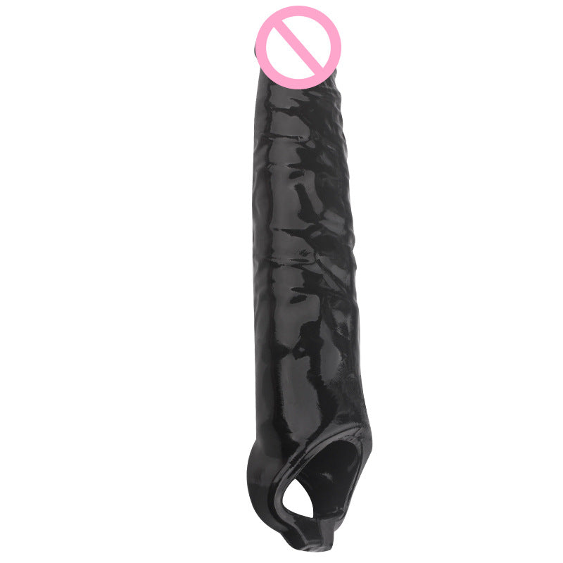 28cm Long Large Size Penis Extender Condoms Reusable Penis Sleeve Girth Impotence Dick Enlargement Sex Toys Cock Ring For Men - sextoysok