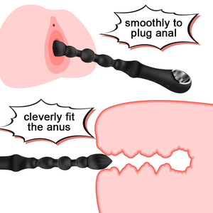 10 Mode Heating Anal Vibrator Long Beads Prostate Massager Flexible Butt Plug Stimulator Anal Beads Plug Sex Toys For Men Women - sextoysok