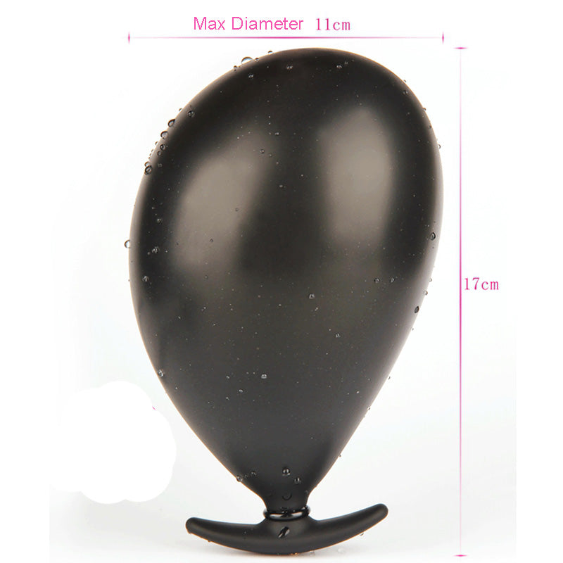 Sex Toys Women Inflatable Anal Plug Gay Dildo Pump Silicone Huge Anus Butt Dilator Expandable Prostate Massager with Metal Ball - sextoysok