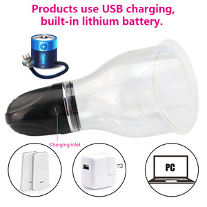 Man nuo Women Vacuum Suction Cup Breast Enlargement Pump Electric Vibrator Breast Massager Chest Enhance Suction Adult Toys - sextoysok