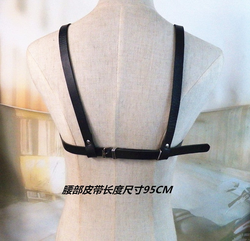 BDSM Bondage Rope Leather Harness Toys For Women Adult Game Outfit Bra Suspenders Straps Garter Belt Sex Accessories Set - sextoysok