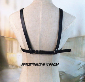 BDSM Bondage Rope Leather Harness Toys For Women Adult Game Outfit Bra Suspenders Straps Garter Belt Sex Accessories Set - sextoysok