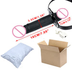 camaTech Silicone Double-Ended Dildos Gag Strap On Open Mouth Dong Plug With Locking Buckles Leather Harness Bondage For Couples - sextoysok