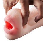 Realistic Vagina for Men Silicone Pocket Pussy Double Holes Male Masturbator Blowjob Oral Sucking Cup Sex Toys for Men - sextoysok