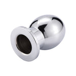 Anal Beads Enema Hollow Butt Plug Peep Vaginal Anus Stainless Steel Anal Plug Fetish BDSM Sex Toys For Men Women No Vibrator (S) - sextoysok