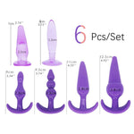 DOMI 6pcs/set New Booty Beads Ball Anal Sex Toy Adult Butt Plug Silicone Anal Plug Lot Sex Toys - sextoysok