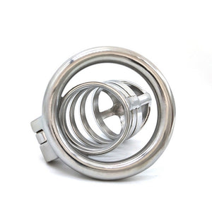 Stainless Steel Chastity Device Male Belt Bird Metal Cock Cage Stealth Lock Restraint Ring Sex Toy Cock Chastity for Men - sextoysok
