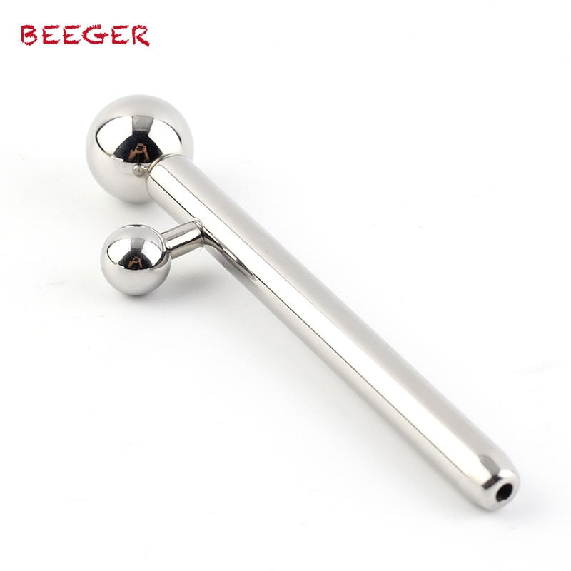 BEEGERThe Ultimate Prince Albert Cum Thru Penis Wand, Attachable to Piercings Urethral Wand for Male Sounding Pleasures (80mm length) - sextoysok