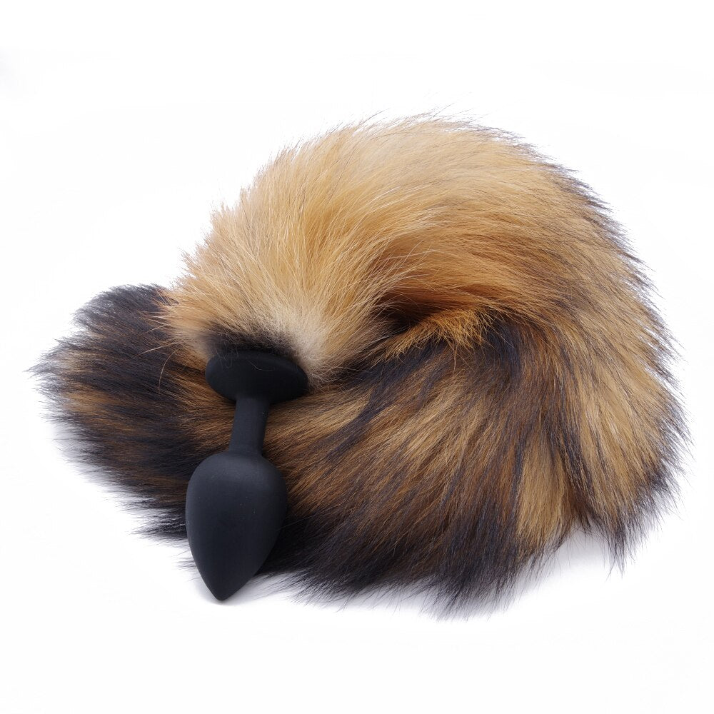 DOMI Women Anal Dildo Sex Ball Adult Games Sexy Butt Fox Tail Anal Plug Silicone Anal Sex Toys - sextoysok