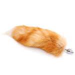 SAIXS Fox Tail Anal Plug With Big Real Crystal Fox Tails Metal Butt Plug Couple Sex Toys Erotic Cosplay Tail Drop shipping - sextoysok