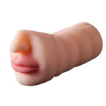 Realistic Vagina for Men Silicone Pocket Pussy Double Holes Male Masturbator Blowjob Oral Sucking Cup Sex Toys for Men - sextoysok
