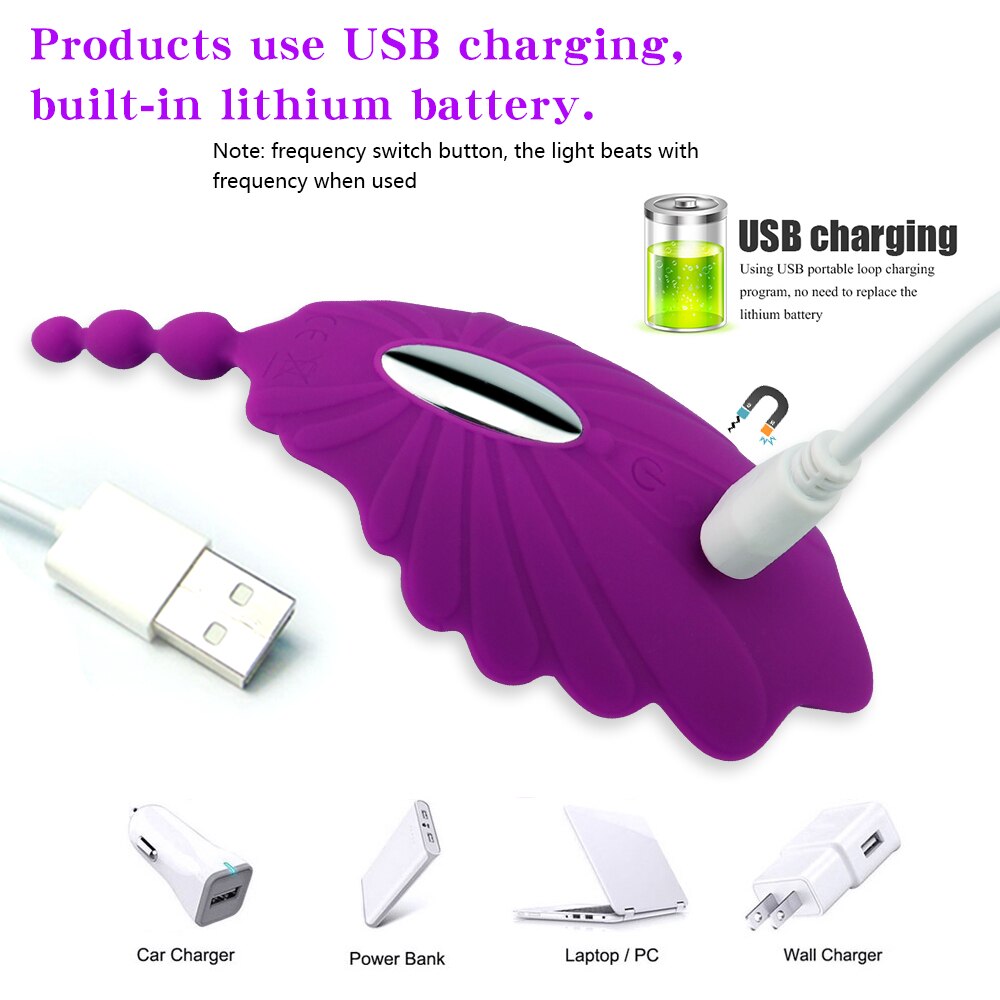 Wearable Vagina Massager Panty Clitoral Stimulator Vibrator Rechargeable Clitoris Sex Toys fo Women With Remote Controller - sextoysok