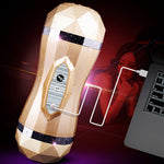 gelugee Male Masturbator Vibrator Real Vagina for Men Silicone Toy,Deep Throat Pussy Mouth Double Sex Toys for Adult Suck Man - sextoysok