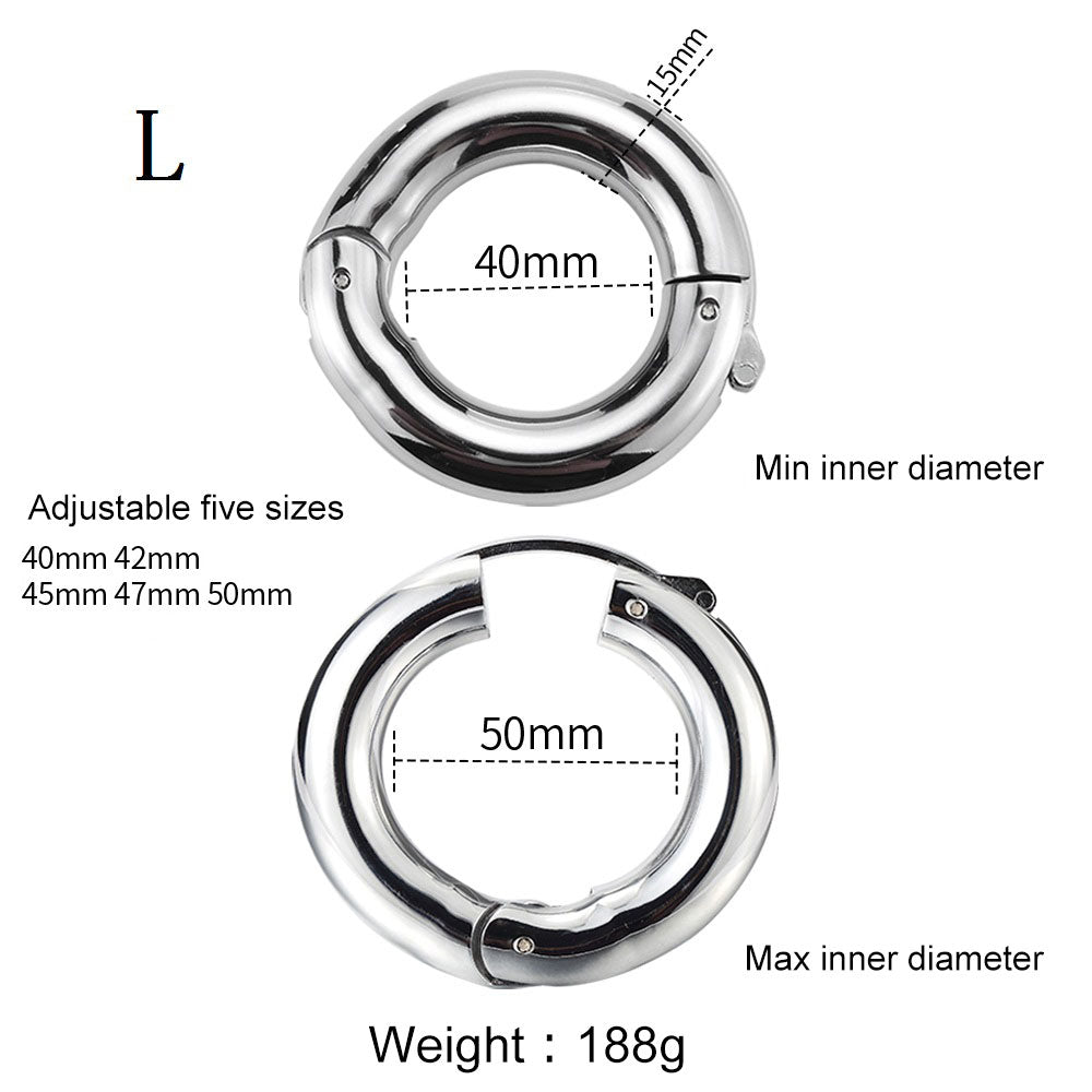 Stainless Steel Smoother Ball Stretcher Penis Ring Cock Ring Sex Toys for Men Good Cockring Time Delay Ejaculation Dick Ring - sextoysok