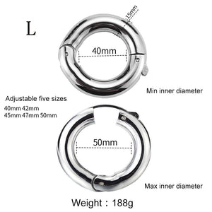 Stainless Steel Smoother Ball Stretcher Penis Ring Cock Ring Sex Toys for Men Good Cockring Time Delay Ejaculation Dick Ring - sextoysok