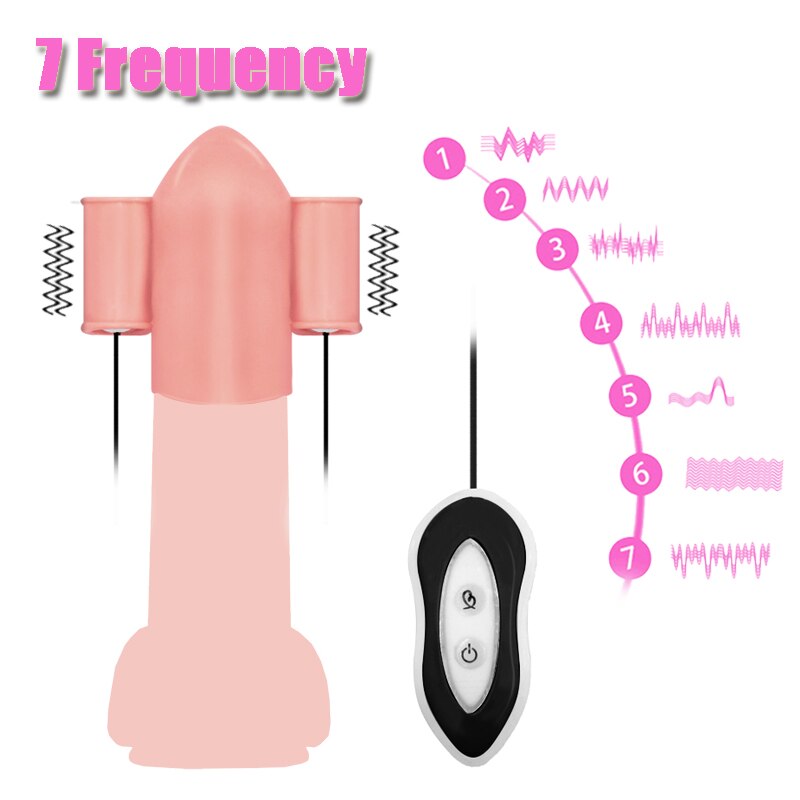 Male Masturbator Fantasty Climax Delay Stimulate Glans Vibrating Massager Stamina Trainer 7 Speeds Vibration Sex Toys for Men - sextoysok
