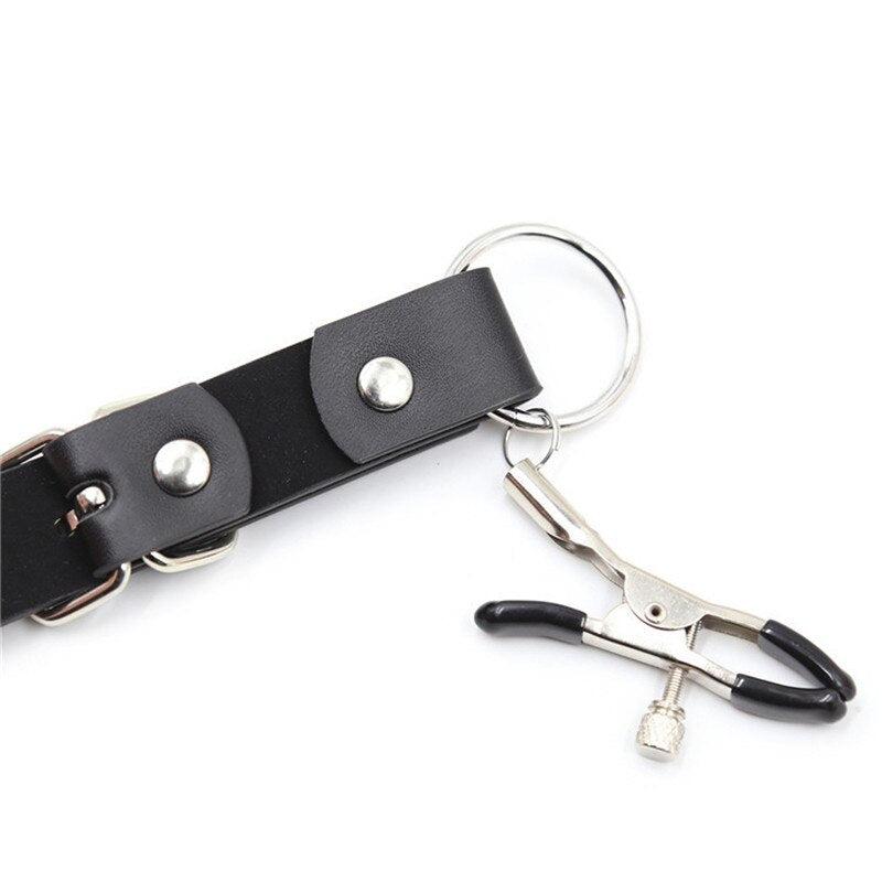 BEEGER Spread Labia Spreader Straps with Clamps, sex toy for couple. - sextoysok