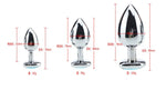 3pcs/Set Metal Butt Plug Heart-shaped Anal Plug Beads Crystal Heart Stimulator Sex Toys Dildo Anal Plug Gay Sex Products - sextoysok