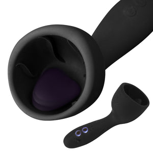 Powerful 10 Modes Tongue Licking Vibrator Glans Stimulator Nipple Clitoris Pussy Massager Oral Sex Toys Adult Masturbator (Black) - sextoysok