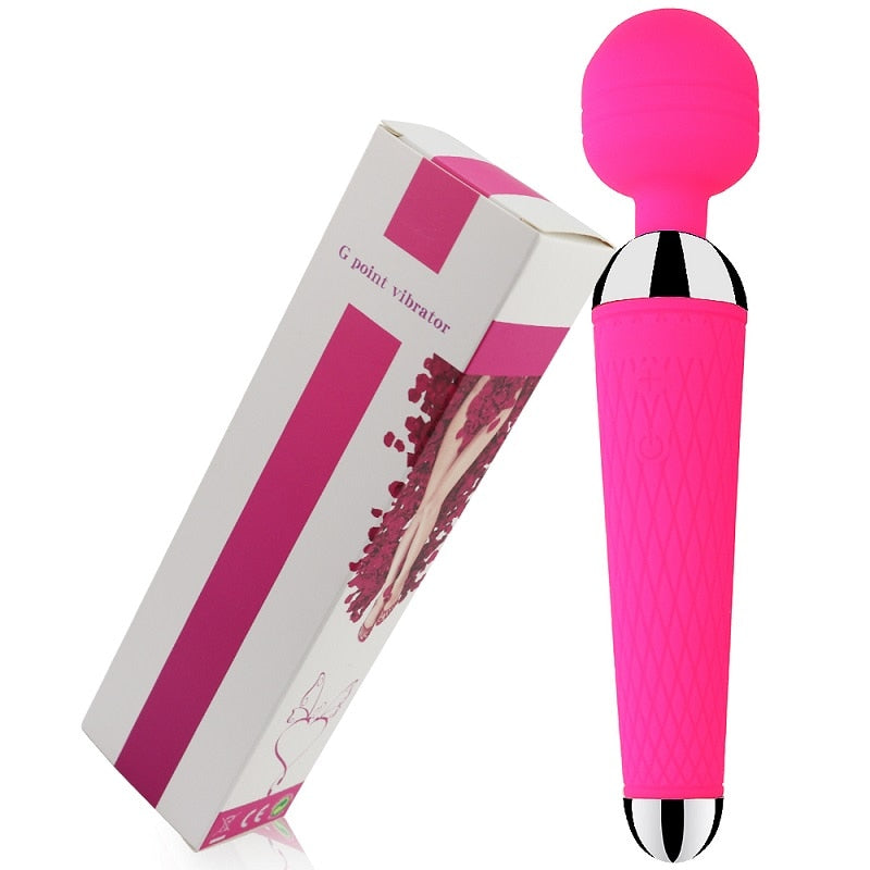 Powerful Clitoris Vibrators USB Recharge Magic Wand AV Vibrator Massager Sexual Wellness Erotic Sex Toys for Women Adult Product - sextoysok