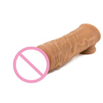 Enlargement Condoms For Men Reusable Penis Sleeve For Male Extender Dildo Enhancer Realistic Condom Intimate Goods - sextoysok