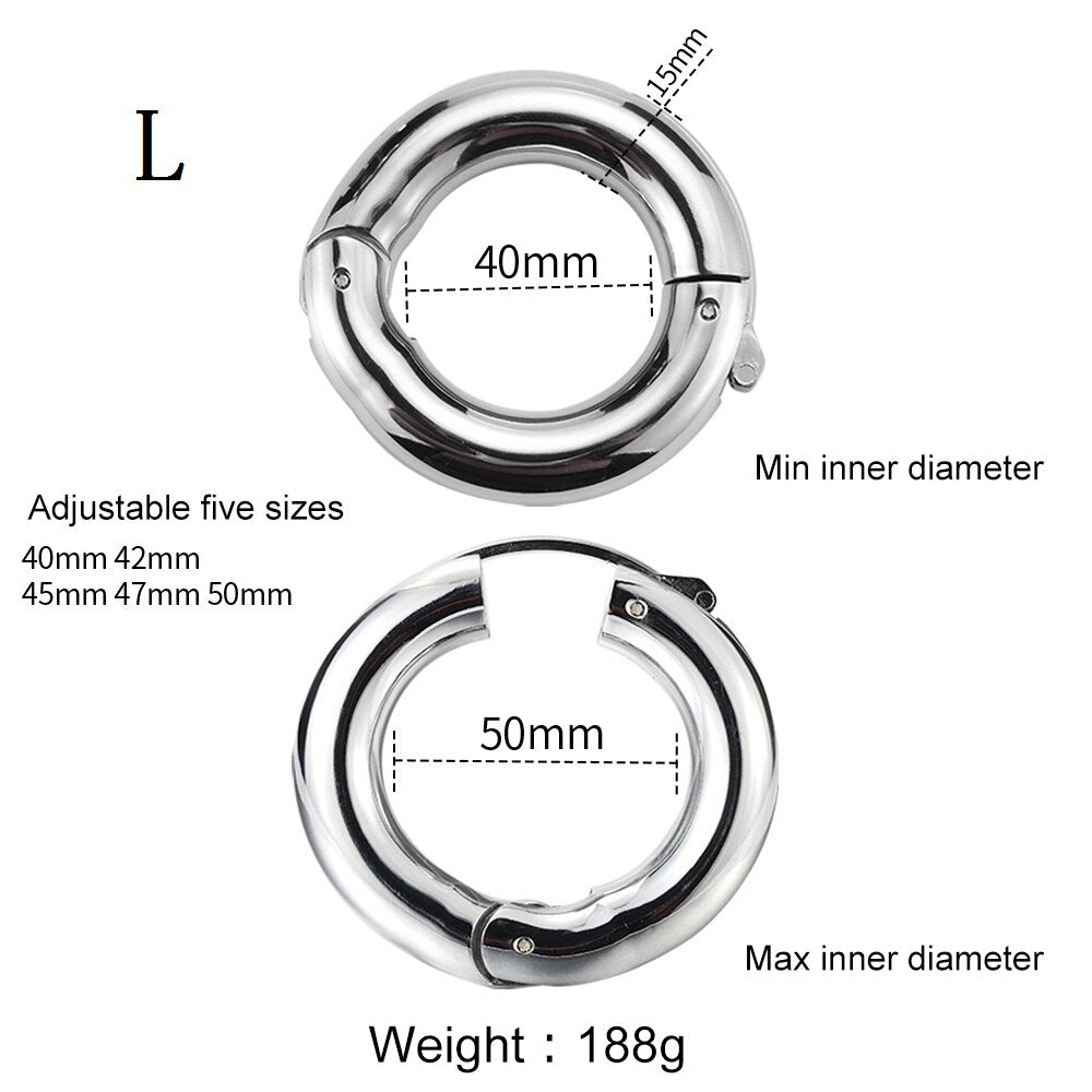 Stainless Steel Smoother Ball Stretcher Penis Ring Cock Ring Sex Toys for Men Good Cockring Time Delay Ejaculation Dick Ring - sextoysok