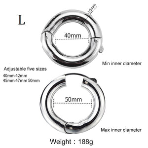 Stainless Steel Smoother Ball Stretcher Penis Ring Cock Ring Sex Toys for Men Good Cockring Time Delay Ejaculation Dick Ring - sextoysok