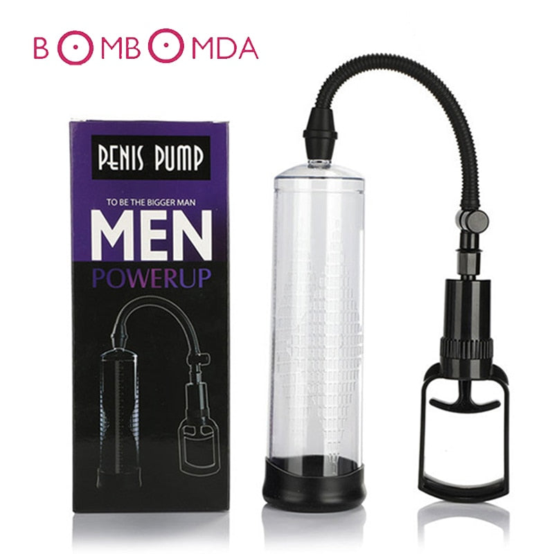 Adult Sex Toys Penis Pump Sex Toy for Men Penis Extender Penis Pump Enlarger for Man Masturbator Delay Lasting Trainer Sex Shops (Black With BOX) - sextoysok