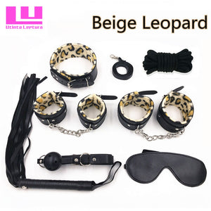 Utinta Leptura Sex Bondage Kit 7 Pcs Adult Games Set Handcuff Footcuff Whip Rope Blindfold for Couples Erotic Toys Sex Products - sextoysok