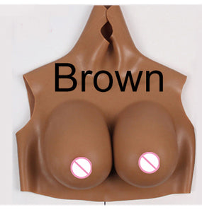 Eyung Breast Form Silicone Fake Breast Boobs Tit Realistic Silicone Breast Plate Chest for Crossdresser Sissy Transvestite Cospl - sextoysok