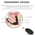 Anal Vibrator Prostate Massager Wireless Remote,Silicome Sex Toys for Men Cock Double-ring Butt Plug for Adult Masturbation - sextoysok