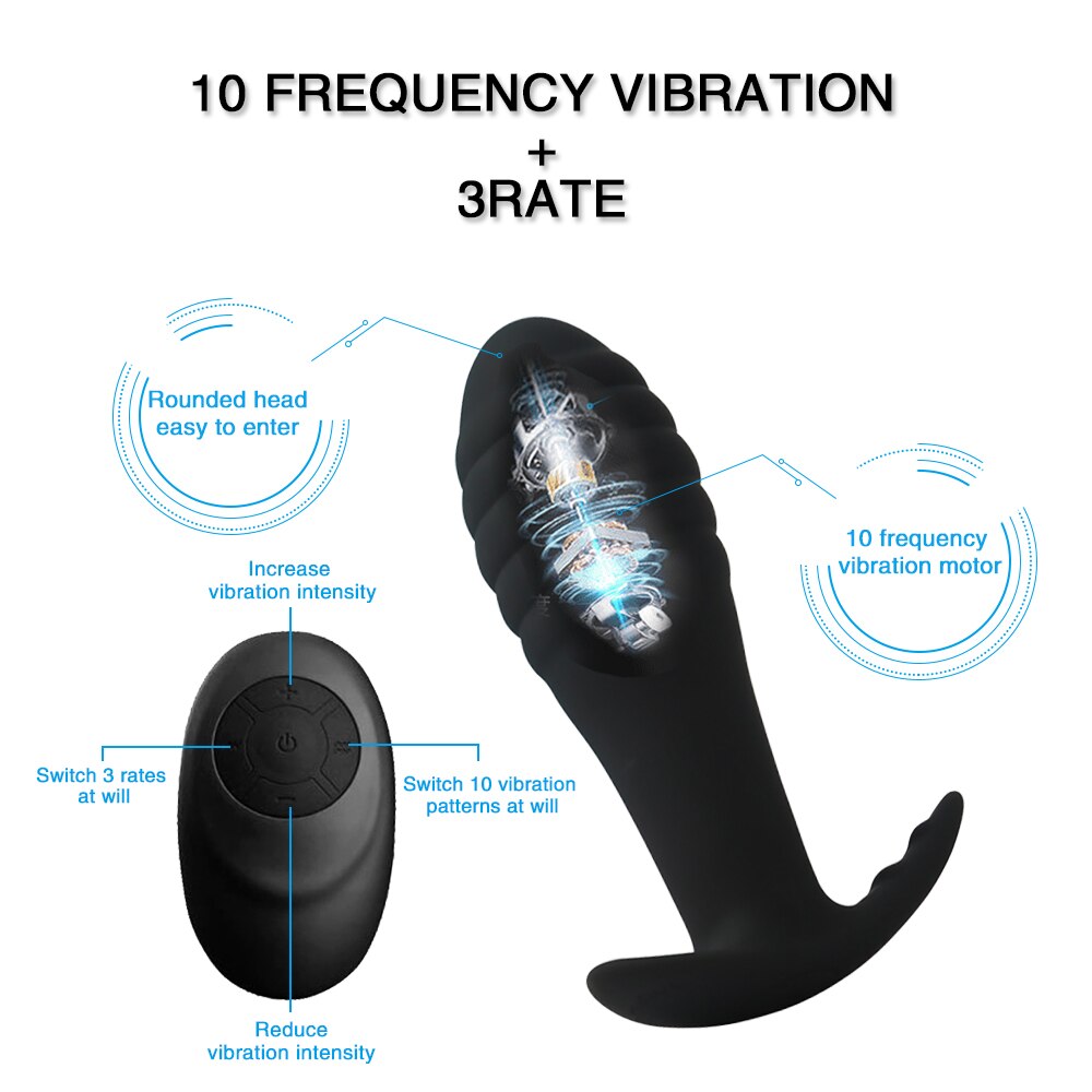 Sex Anal Vibrator Adult Sex Toys Remote Dildo Anal Plug G spot Stimulator For Men Prostate Massager Silicone Vibrator For Women - sextoysok