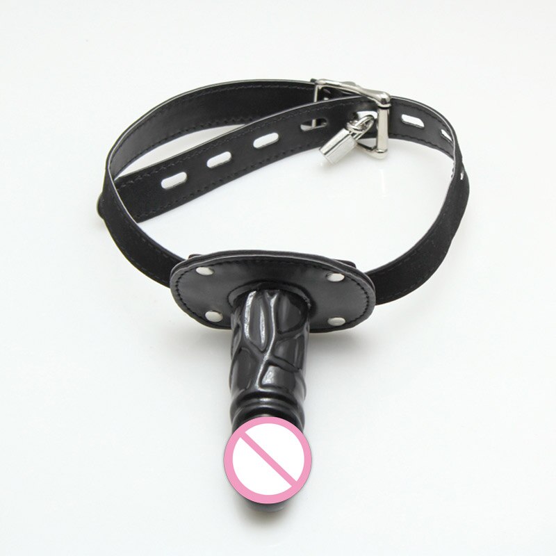 Open Mouth Gag, Silicone Penis Plug Oral Dildo Mouth Gag Fetish SM Bondage Restraints Sex Adult Game Toys for Couples - sextoysok