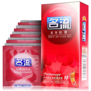 50Pcs Condom Smooth/Thin/Dots/Lubricated Natural latex Condoms Lot For Adult Sex Safer Contraception Sex Products 5 Types - sextoysok