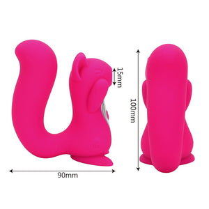 IKOKY Tongue Vibrator Cute Squirrel Sculpt Clitoris Licking Stimulator Nipple Sucker Sucking Massage 10 Speed Sex Toys for Women - sextoysok