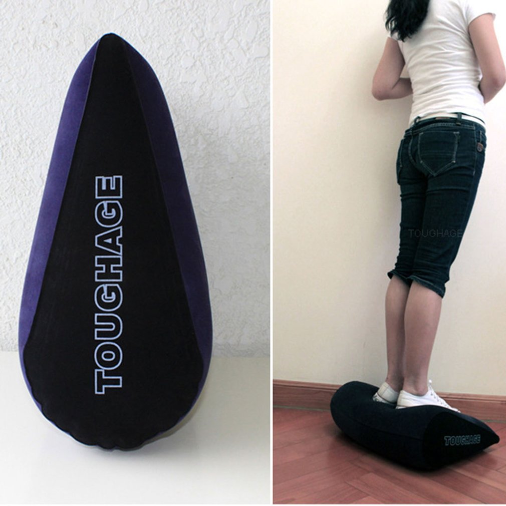 TOUGHAGE Inflatable Sex Pillow Aid Wedge Pillow PVC Flocking Adult Love Position Cushion Sex Furniture Sex Products For Couples - sextoysok