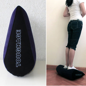 TOUGHAGE Inflatable Sex Pillow Aid Wedge Pillow PVC Flocking Adult Love Position Cushion Sex Furniture Sex Products For Couples - sextoysok