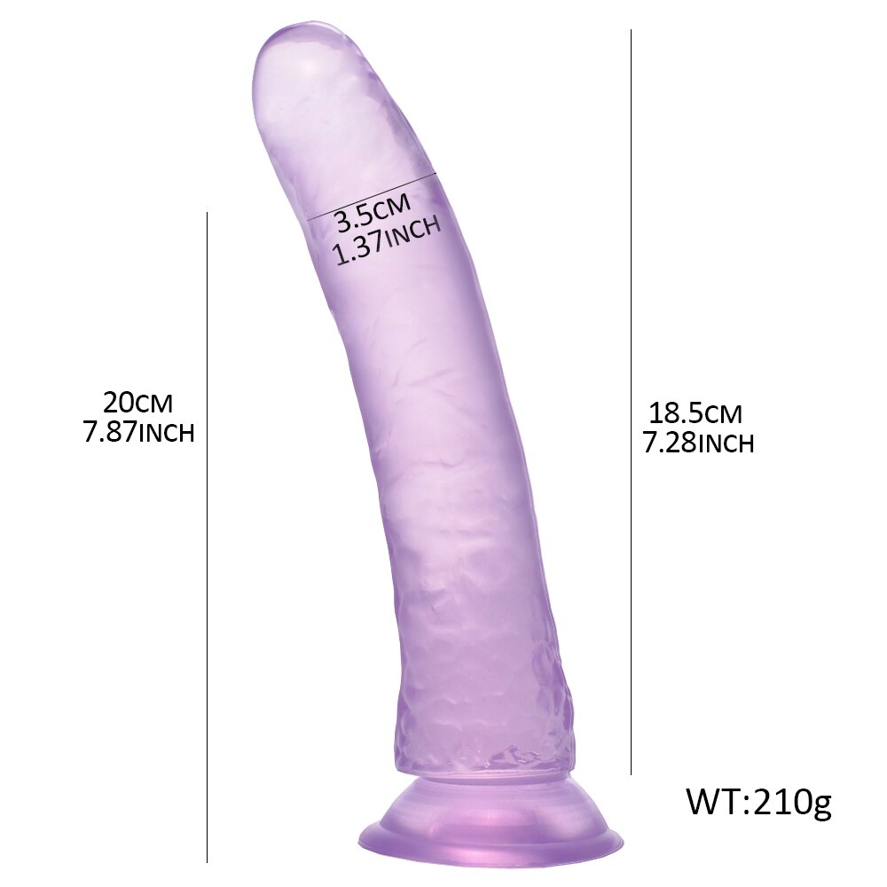 20CM Double Hole Strap On Realistic Dildo Pants For Lesbian Couple Strapon Harness Dildos With Suction Cup Adult Sex Products - sextoysok