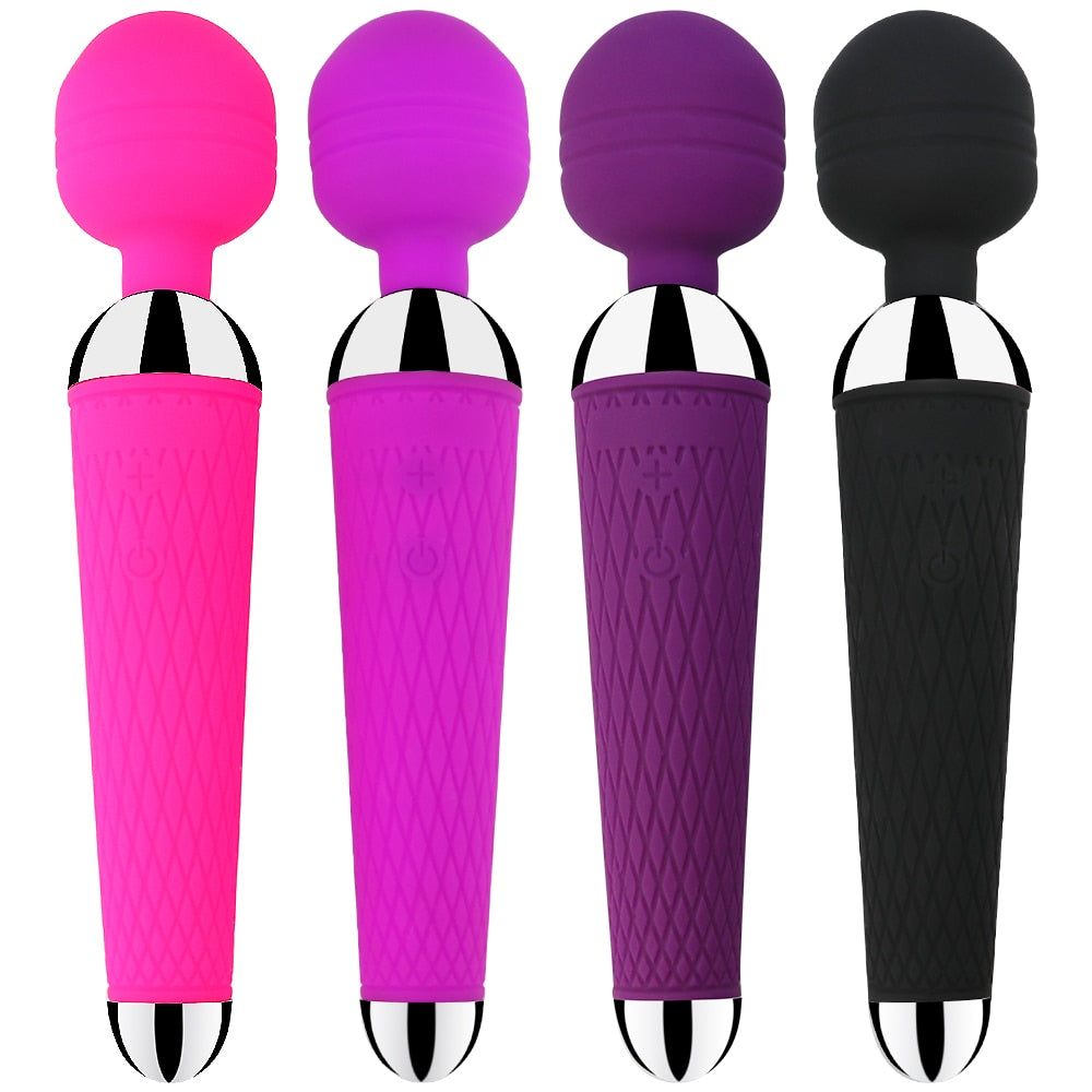 Powerful Clitoris Vibrators USB Recharge Magic Wand AV Vibrator Massager Sexual Wellness Erotic Sex Toys for Women Adult Product - sextoysok
