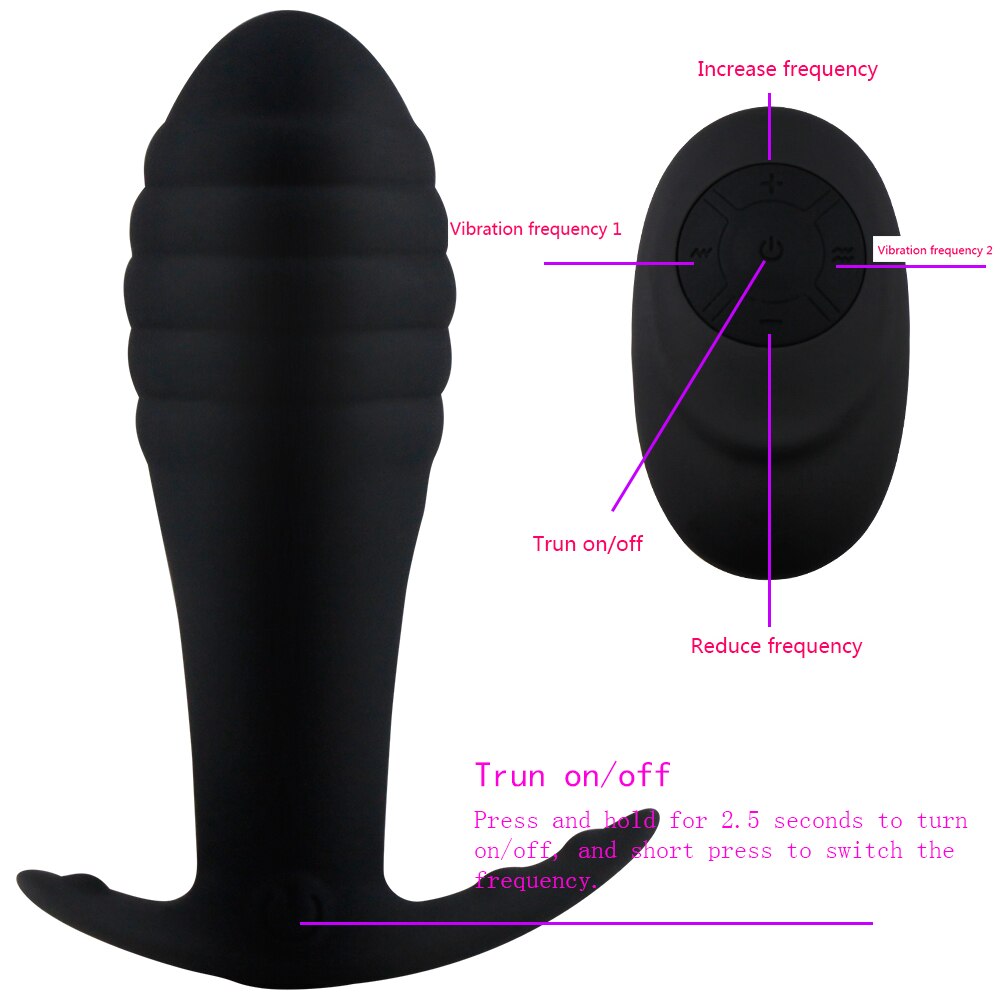 Remote Control Vibrating Prostate Massager Men Anal Plug Waterproof 10 Stimulation Patterns Butt Anus Silicone Sex Toys Sex Shop - sextoysok