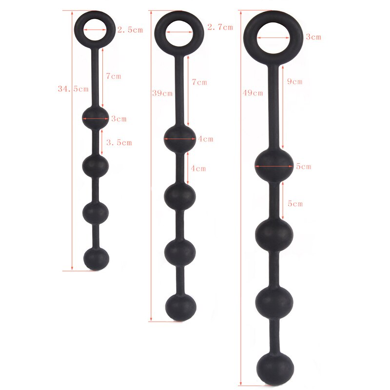 Silicone Butt Plug Anal Balls Sex Toys for Adults Woman Men Gay Large Anal Beads Anus expander buttplug Erotic sextoyse Products - sextoysok