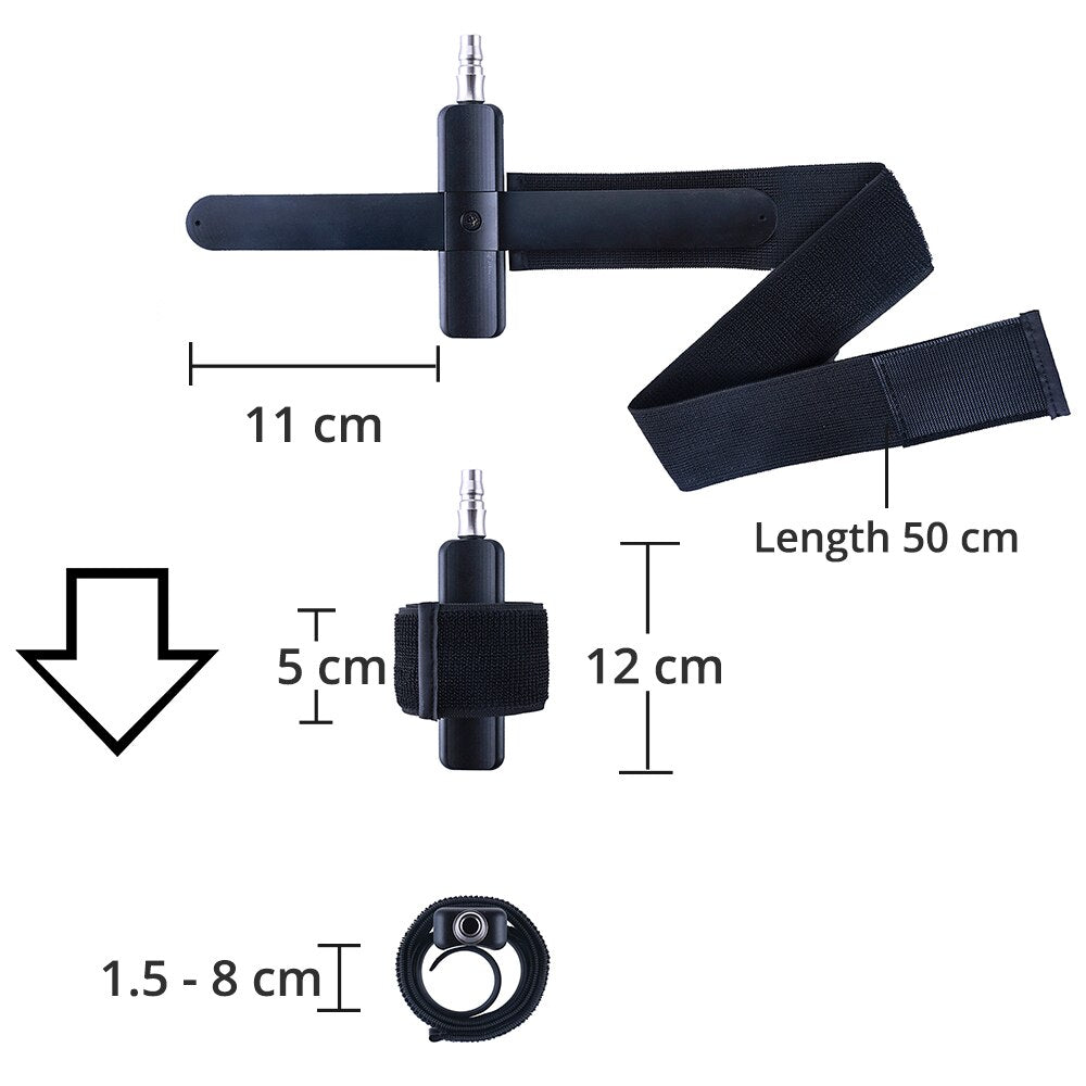 HISMITH Sex Machine attachments Muti-Function Bandage for Sex Toy Compatible with Male Masturbation Cup and Vibrator sex product (black) - sextoysok