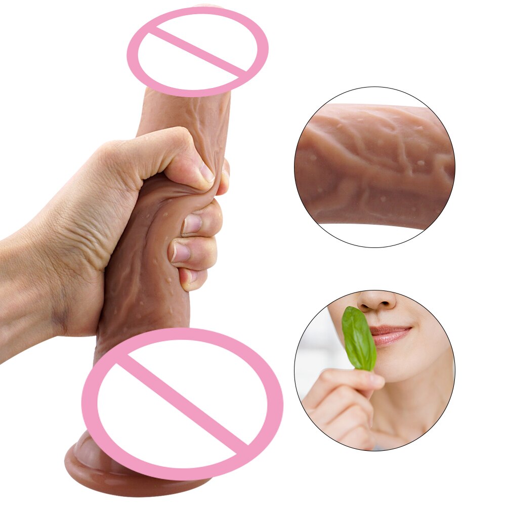 7/9in Super Realistic Big Dildo Flexible Penis Dick with Suction Cup Adult Products Female Masturbation Sex Toys for women - sextoysok