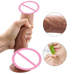 7/9in Super Realistic Big Dildo Flexible Penis Dick with Suction Cup Adult Products Female Masturbation Sex Toys for women - sextoysok