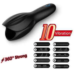 Glans Exerciser 10 Mode Vibrator Penis Enlargement Dotted Delay Masturtion Toy for Men Penis Massage Vibrator Male Devices Toys - sextoysok
