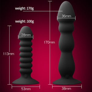 Remote Control Anal Plug Bead Dildo Vibrator Suction Cup Butt Plug Male prostate Massager Vibrator Waterproof Sex Toys - sextoysok