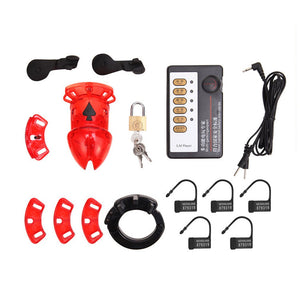 Electric Shock Pulse Chastity Lock Male Plastic Silicone Chastity Lock Cb6000s Alternative Toy Sex Toys For Man Adult Products - sextoysok