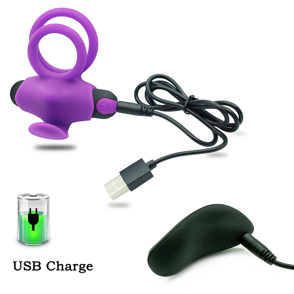 Khalesex Fantasty Climax Delay Man Bullets Vibrator Ejaculation Lock Ring Clitoris Testis Stimulate Sex Toys for Man 10 Speeds - sextoysok